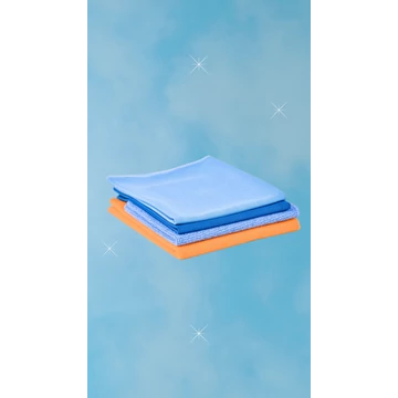 Vixi kis takarítócsomag (üvegtisztító szett, portörlő, dörzsi kendő)