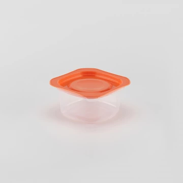 Frissentartó edény - 300 ml - narancs tetővel