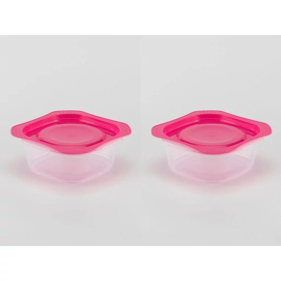 Frissentartó edény - 2 db-os szett - 500 ml - pink tetővel